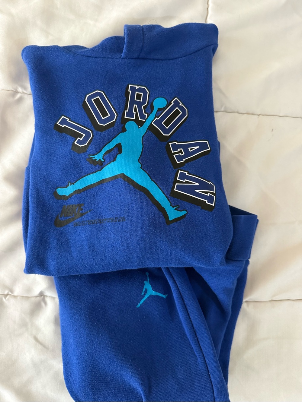 Jordan Kids Blue Logo Sweatpants and Top Set